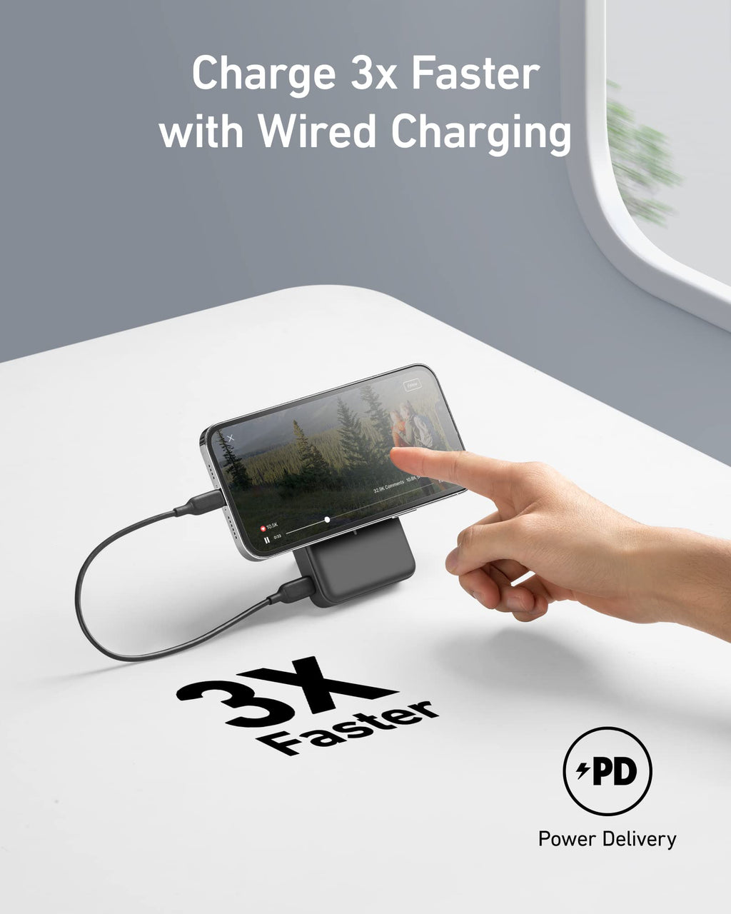 Anker power bank with PD for 3X faster charging